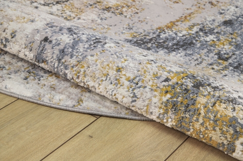 Dywan Owalny 120x170 cm Nowoczesny Szary Do Salonu LAILA 2233A l.blue/ ivory owal