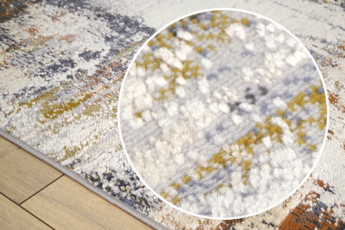 Dywan Abstrakcyjny 60x110 cm Nowoczesny Szary Do Salonu LAILA 2272A ivory/ l.grey coken