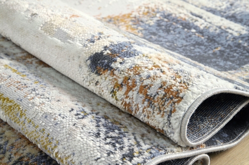 Dywan Abstrakcyjny 60x110 cm Nowoczesny Szary Do Salonu LAILA 2272A ivory/ l.grey coken