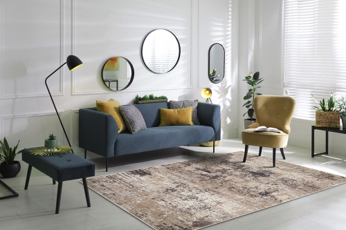  Dywan Abstrakcyjny 200x300 cm Nowoczesny Beżowy Do Salonu LAILA 2497A d.beige coken/d.beige                 