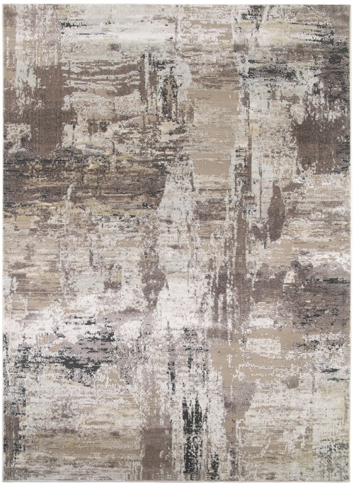 Dywan Abstrakcyjny 60x110 cm Nowoczesny Beżowy Do Salonu LAILA 2498A d.beige coken/d.beige