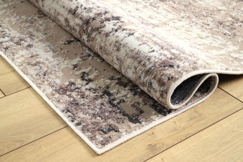 Dywan Abstrakcyjny 60x110 cm Nowoczesny Beżowy Do Salonu LAILA 2498A d.beige coken/d.beige 