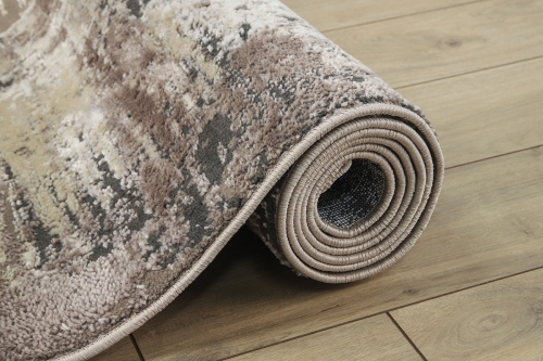 Chodnik Abstrakcyjny 70 cm Nowoczesny Beżowy Do Salonu LAILA 2498A d.beigecoken/d.beige