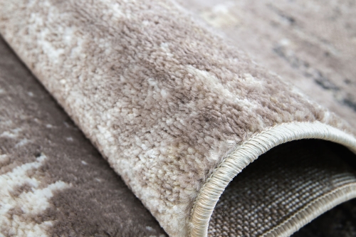 Dywan Owalny 120x170 cm Nowoczesny Beżowy Do Salonu LAILA 2498A d.beige coken/d.beige owal