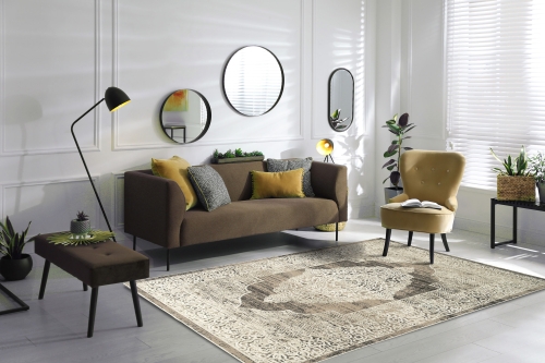 Dywan Klasyczny 120x170 cm Orientalny Beżowy Do Salonu LAILA 3210A d.beige coken/antrasit coken