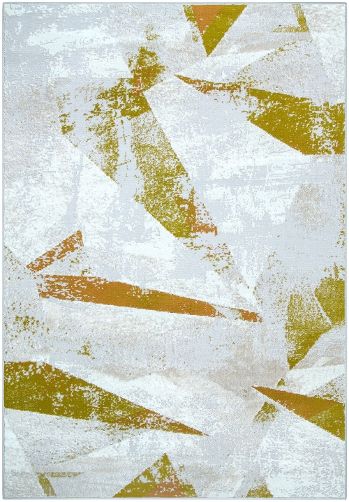 Dywan Abstrakcyjny 40x60 cm Nowoczesny Żółty Do Salonu LAILA AA918A d.yellow/d.copper