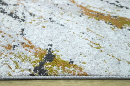 Dywan Abstrakcyjny 120x170 cm Nowoczesny Żółty Do Salonu LAILA AA984B d.yellow/d.coppern
