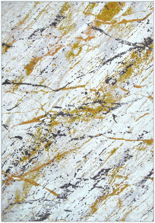 Dywan Abstrakcyjny 120x170 cm Nowoczesny Żółty Do Salonu LAILA AA984B d.yellow/d.coppern