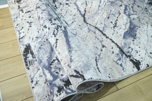 Dywan Abstrakcyjny 120x170 cm Nowoczesny Niebieski Do Salonu LAILA AA984B l.blue/l.grey coken