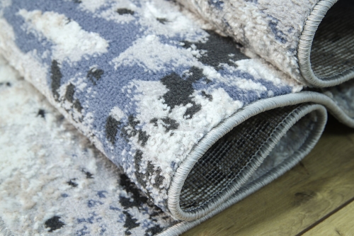 Dywan Abstrakcyjny 120x170 cm Nowoczesny Niebieski Do Salonu LAILA AA984B l.blue/l.grey coken