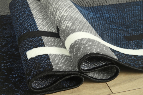 Dywan Geometryczny 120x170 cm Nowoczesny Granatowy Do Salonu VENEZIA 703132 94945 black jeans