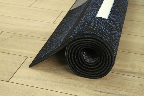 Dywan Geometryczny 120x170 cm Nowoczesny Granatowy Do Salonu VENEZIA 703132 94945 black jeans