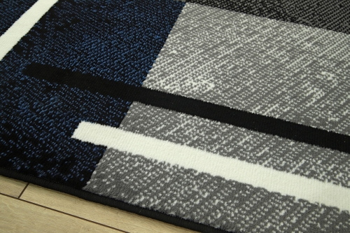 Dywan Geometryczny 120x170 cm Nowoczesny Granatowy Do Salonu VENEZIA 703132 94945 black jeans