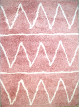 Dywan 80x150 Velvet V1033 pink/white