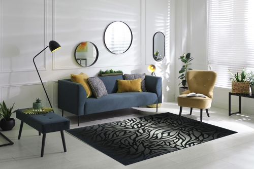 Dywan Abstrakcyjny 120x170 cm Nowoczesny Czarny Do Salonu VENEZIA 702644 56944 black