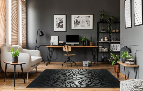 Dywan Abstrakcyjny 120x170 cm Nowoczesny Czarny Do Salonu VENEZIA 702644 56944 black
