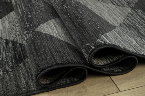 Dywan Geometryczny 80x150 cm Nowoczesny Szary Do Salonu VENEZIA 703412 89922 dark grey
