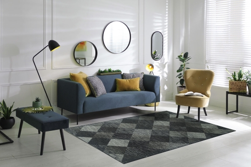 Dywan Geometryczny 80x150 cm Nowoczesny Szary Do Salonu VENEZIA 703412 89922 dark grey