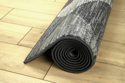 Dywan Geometryczny 80x150 cm Nowoczesny Szary Do Salonu VENEZIA 703412 89922 dark grey