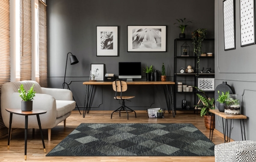 Dywan Geometryczny 80x150 cm Nowoczesny Szary Do Salonu VENEZIA 703412 89922 dark grey