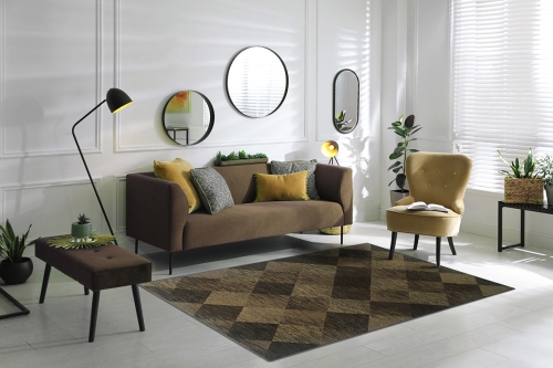 Dywan Geometryczny 120x170 cm Nowoczesny Brązowy Do Salonu VENEZIA 703412 97944 choco
