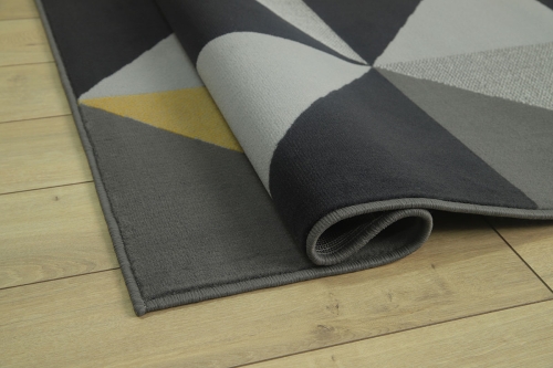 Dywan Geometryczny 120x170 cm Nowoczesny Żółty Do Salonu VENEZIA 703864 89915 grey mustard