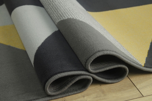Dywan Geometryczny 120x170 cm Nowoczesny Żółty Do Salonu VENEZIA 703864 89915 grey mustard