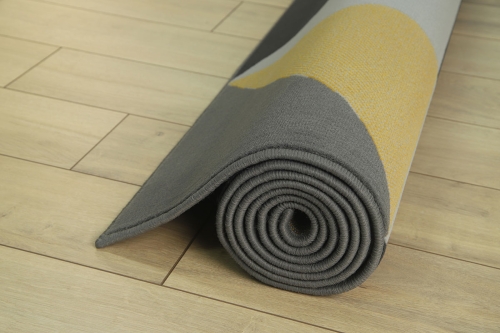 Dywan Geometryczny 120x170 cm Nowoczesny Żółty Do Salonu VENEZIA 703864 89915 grey mustard