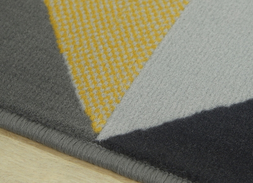 Dywan Geometryczny 120x170 cm Nowoczesny Żółty Do Salonu VENEZIA 703864 89915 grey mustard