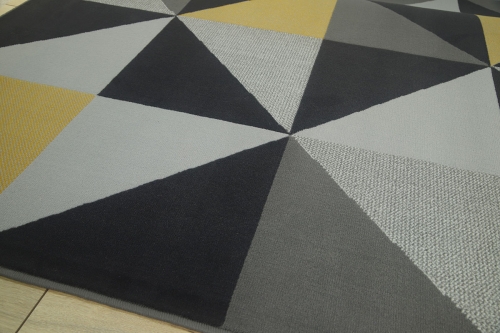 Dywan Geometryczny 120x170 cm Nowoczesny Żółty Do Salonu VENEZIA 703864 89915 grey mustard