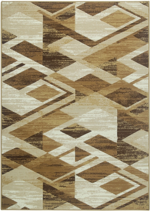 Dywan Geometryczny 80x150 cm Nowoczesny Brązowy Do Salonu VENEZIA 704386 50922 berber