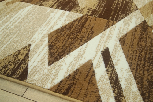 Dywan Geometryczny 80x150 cm Nowoczesny Brązowy Do Salonu VENEZIA 704386 50922 berber