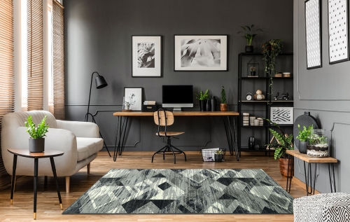 Dywan Geometryczny 80x150 cm Nowoczesny Szary Do Salonu VENEZIA 704386 89911 grey