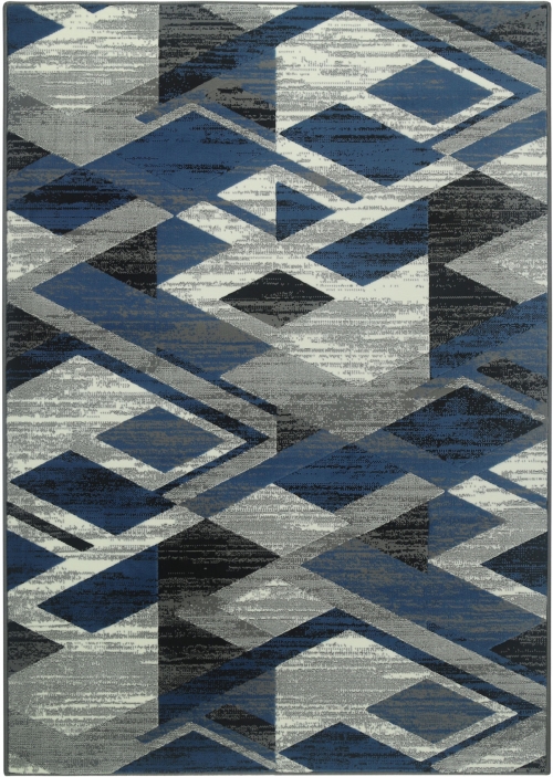 Dywan Geometryczny 80x150 cm Nowoczesny Granatowy Do Salonu VENEZIA 704386 94915 grey jeans