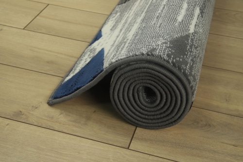 Dywan Geometryczny 80x150 cm Nowoczesny Granatowy Do Salonu VENEZIA 704386 94915 grey jeans