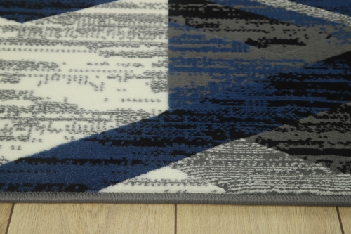 Dywan Geometryczny 80x150 cm Nowoczesny Granatowy Do Salonu VENEZIA 704386 94915 grey jeans