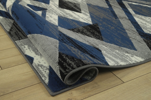 Dywan Geometryczny 80x150 cm Nowoczesny Granatowy Do Salonu VENEZIA 704386 94915 grey jeans