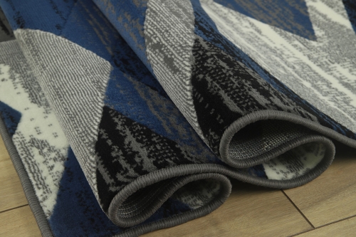 Dywan Geometryczny 80x150 cm Nowoczesny Granatowy Do Salonu VENEZIA 704386 94915 grey jeans