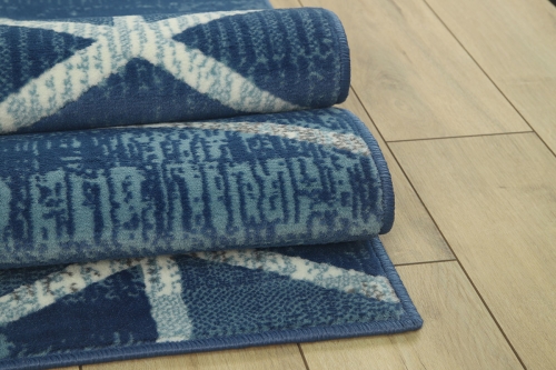 Dywan Geometryczny 120x170 cm Nowoczesny Granatowy Do Salonu VENEZIA 704421 94955 jeans