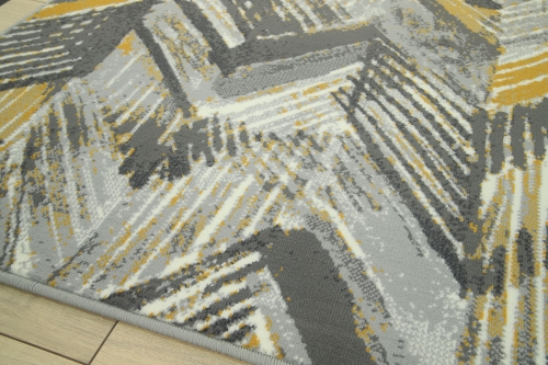Dywan Abstrakcyjny 120x170 cm Nowoczesny Żółty Do Salonu VENEZIA 704544 89945 mouse mustard