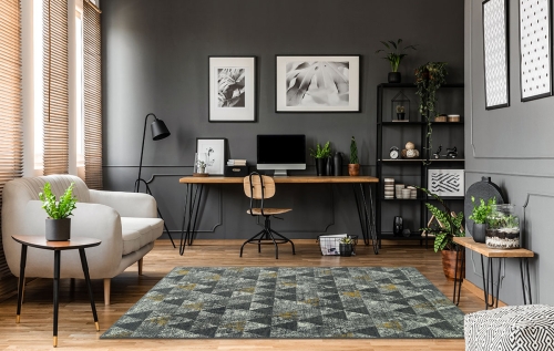 Dywan Abstrakcyjny 120x170 cm Nowoczesny Szary Do Salonu VENEZIA 704620 89915 grey mustard