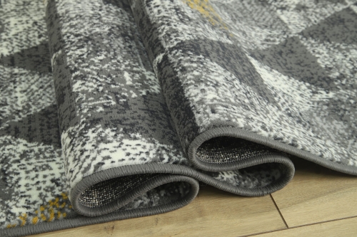 Dywan Abstrakcyjny 120x170 cm Nowoczesny Szary Do Salonu VENEZIA 704620 89915 grey mustard
