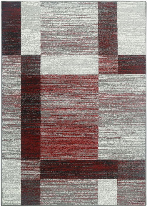 Dywan Geometryczny 120x170 cm Nowoczesny Czerwony Do Salonu VENEZIA 704626 51915 grey red