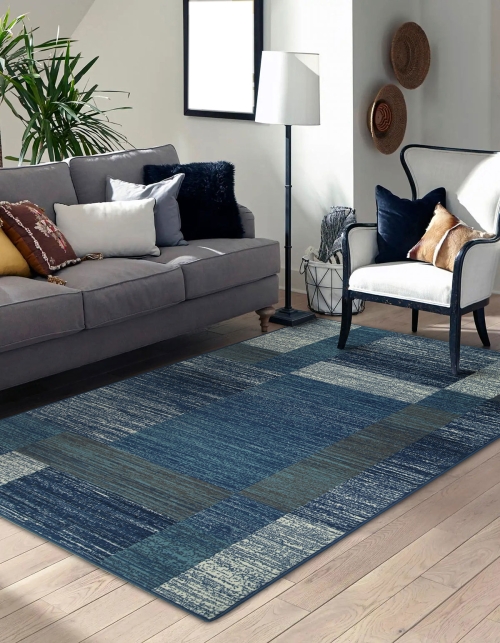 Dywan Geometryczny 120x170 cm Nowoczesny Niebieski Do Salonu VENEZIA 704626 94955 jeans