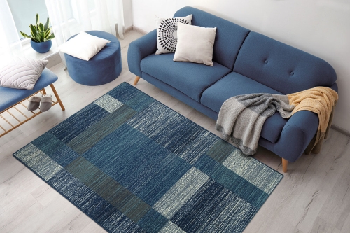 Dywan Geometryczny 120x170 cm Nowoczesny Niebieski Do Salonu VENEZIA 704626 94955 jeans