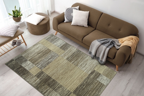 Dywan Geometryczny 80x150 cm Nowoczesny Brązowy Do Salonu VENEZIA 704626 97911 taupe