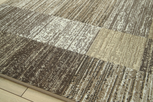 Dywan Geometryczny 80x150 cm Nowoczesny Brązowy Do Salonu VENEZIA 704626 97911 taupe