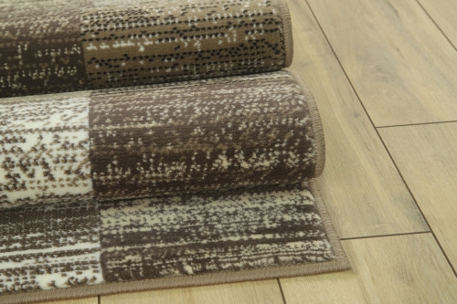 Dywan Geometryczny 80x150 cm Nowoczesny Brązowy Do Salonu VENEZIA 704626 97911 taupe