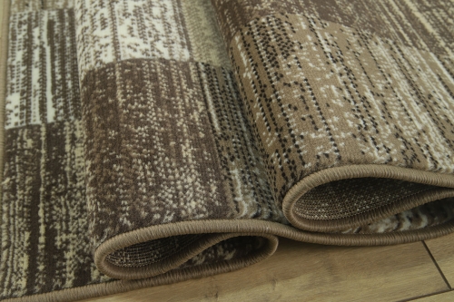 Dywan Geometryczny 80x150 cm Nowoczesny Brązowy Do Salonu VENEZIA 704626 97911 taupe