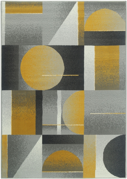 Dywan Abstrakcyjny 120x170 cm Nowoczesny Żółty Do Salonu VENEZIA 704639 89945 mouse mustard